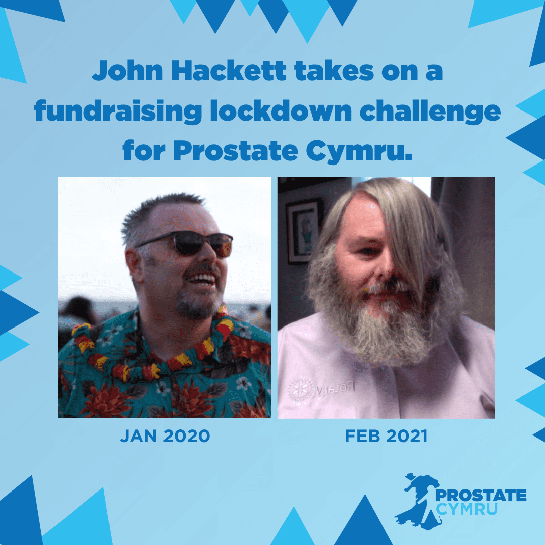 John Hackett takes on a fundraising lockdown challenge for Prostate Cymru.