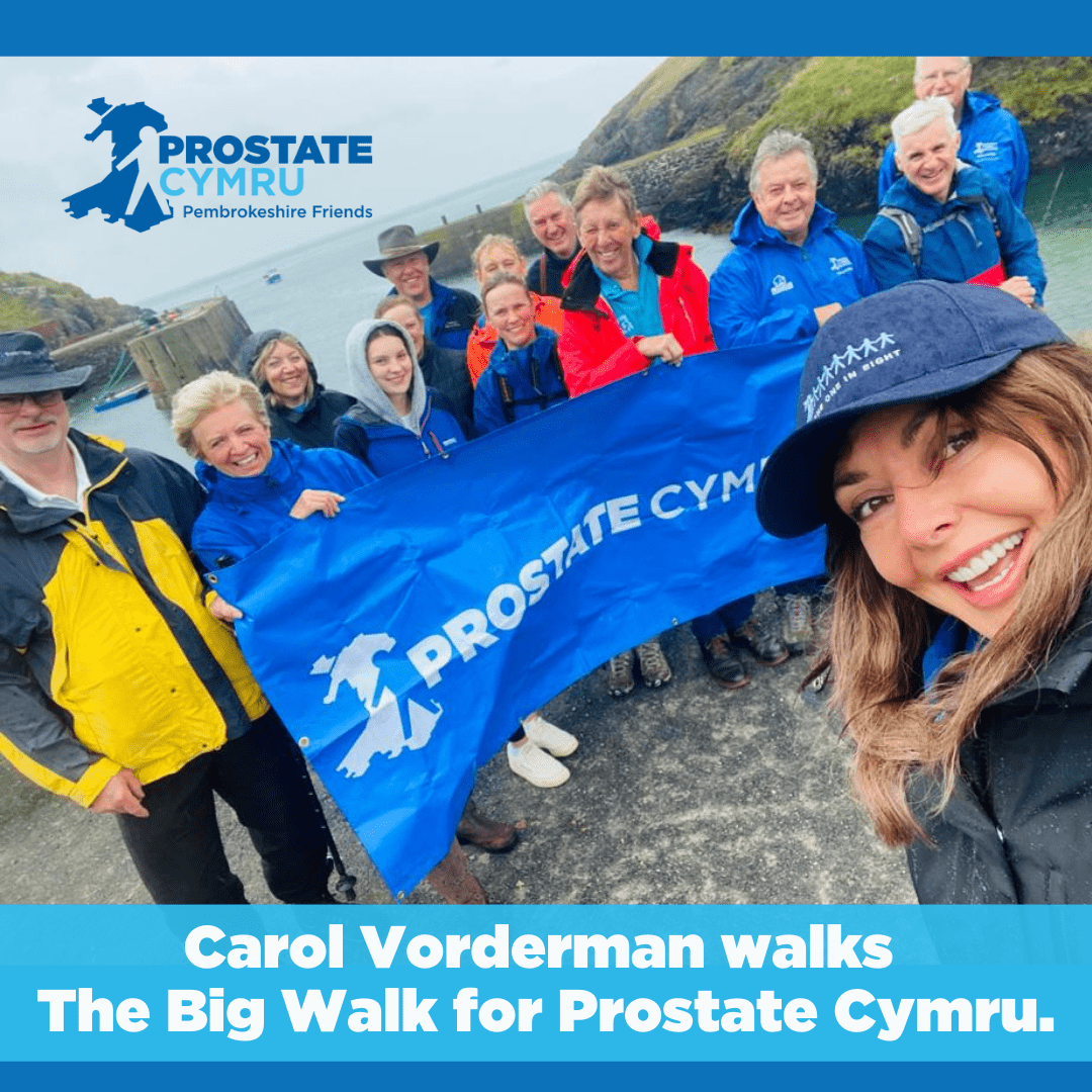 Carol Vorderman walks the Big Walk for Prostate Cymru.